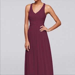 David’s Bridal Size 6 wine bridesmaid dress